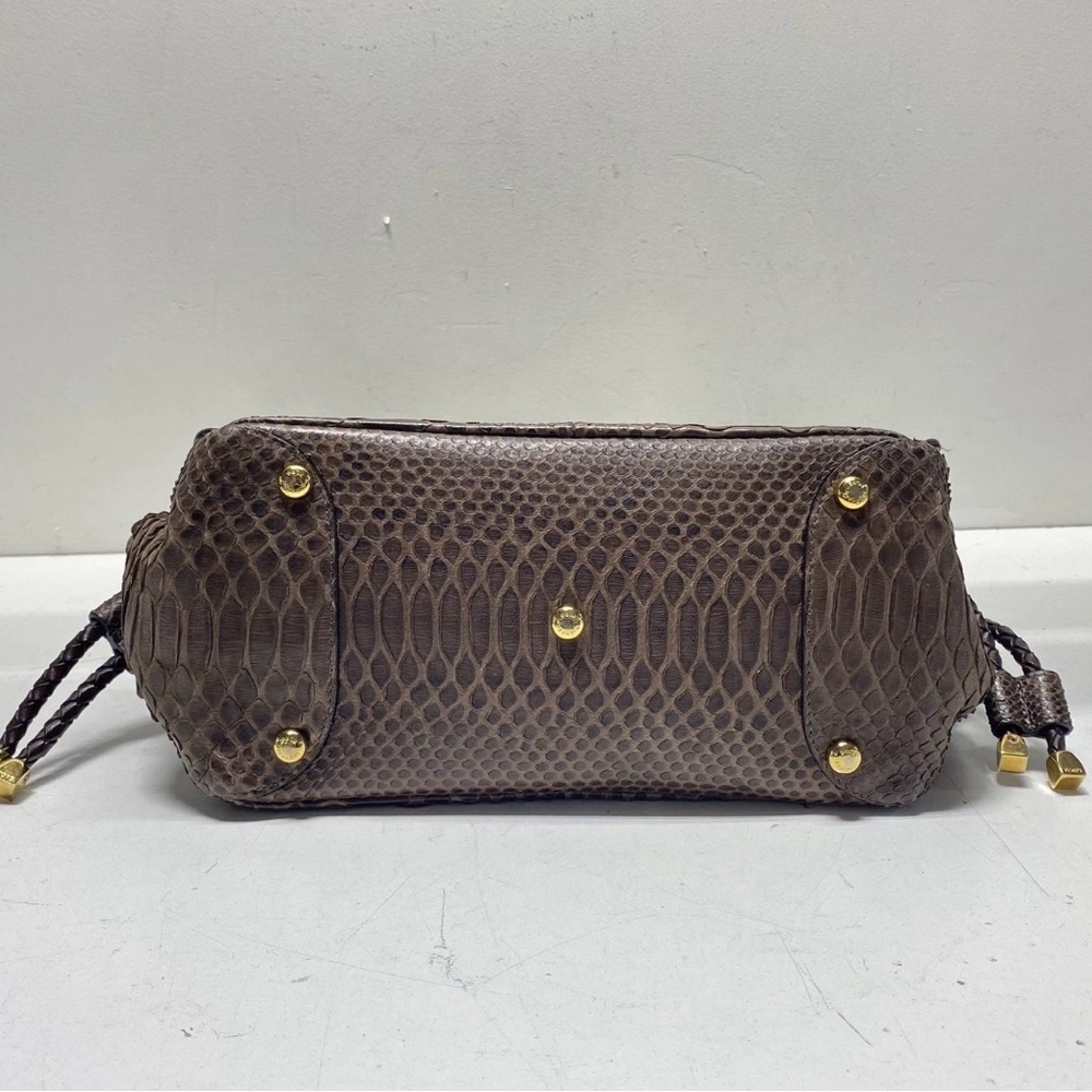 Michael Kors Rare Shoulder Bag Brown Python Leath… - image 3